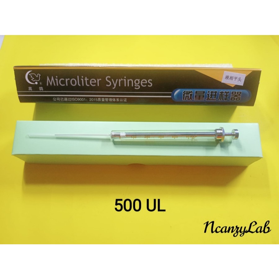 Syringe Injector Glass Mikroliter 0,5 ML ( 500 UL )