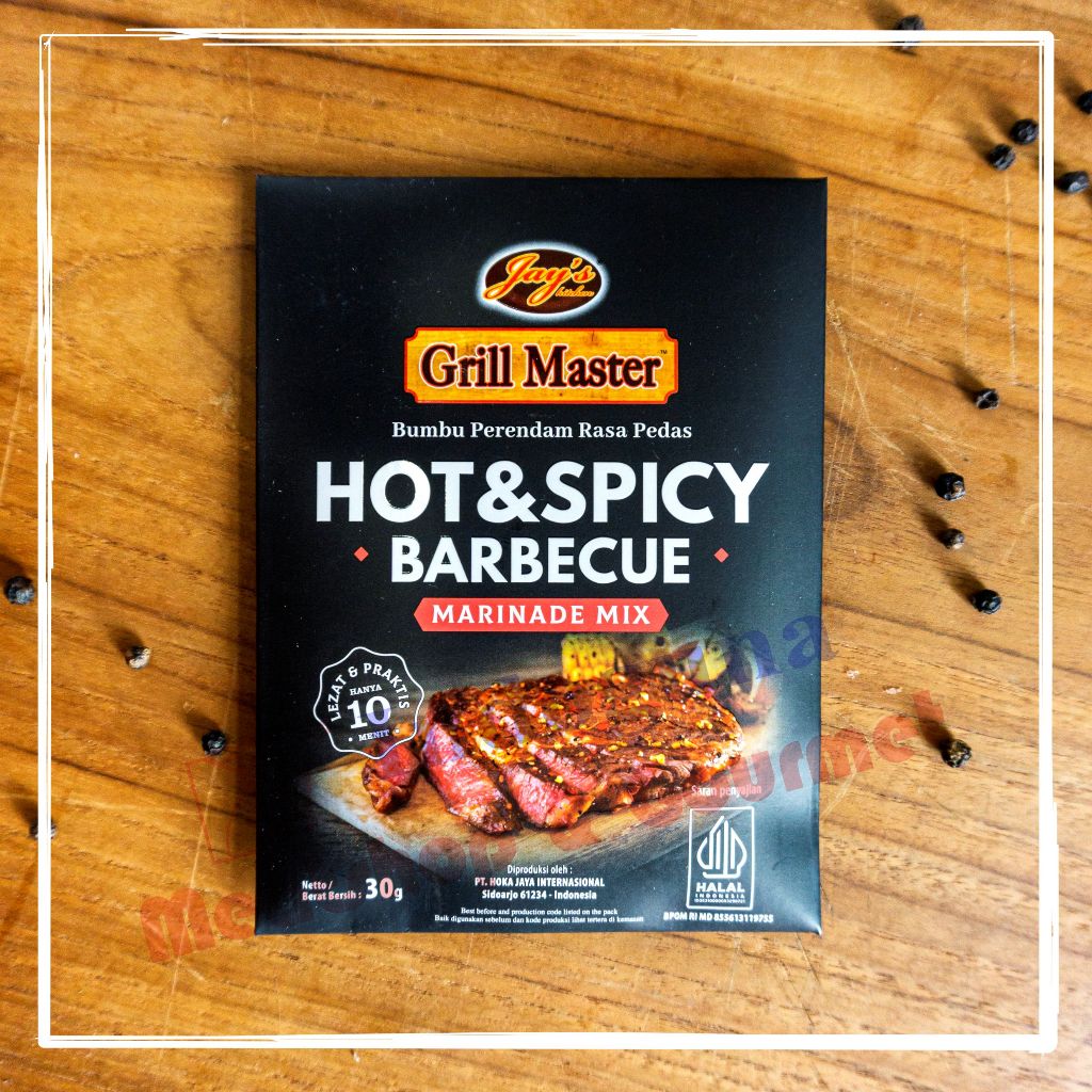 

JAYS GRILL MASTER HOT & SPICY BARBECUE BUMBU PERENDAM DAGING BARBECUE PEDAS 30GR