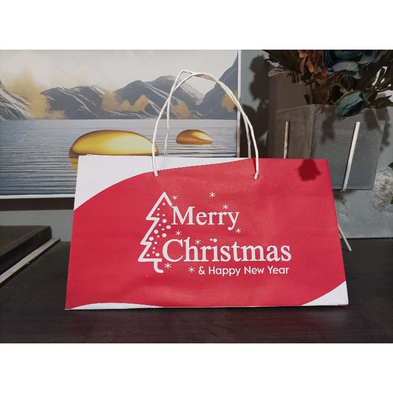 

10 Pcs Paperbag Natal 27x13x15 cm Free Hangtag