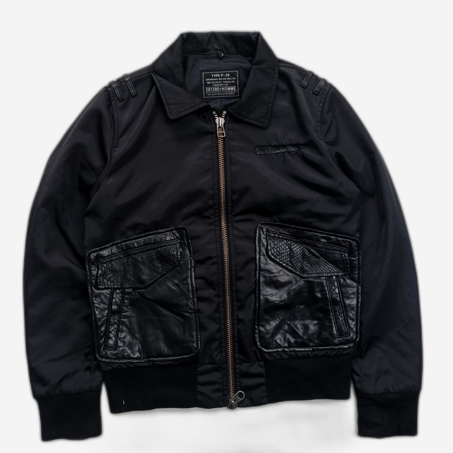 jaket 291295 homme P29 bomber casual jacket nylon leather