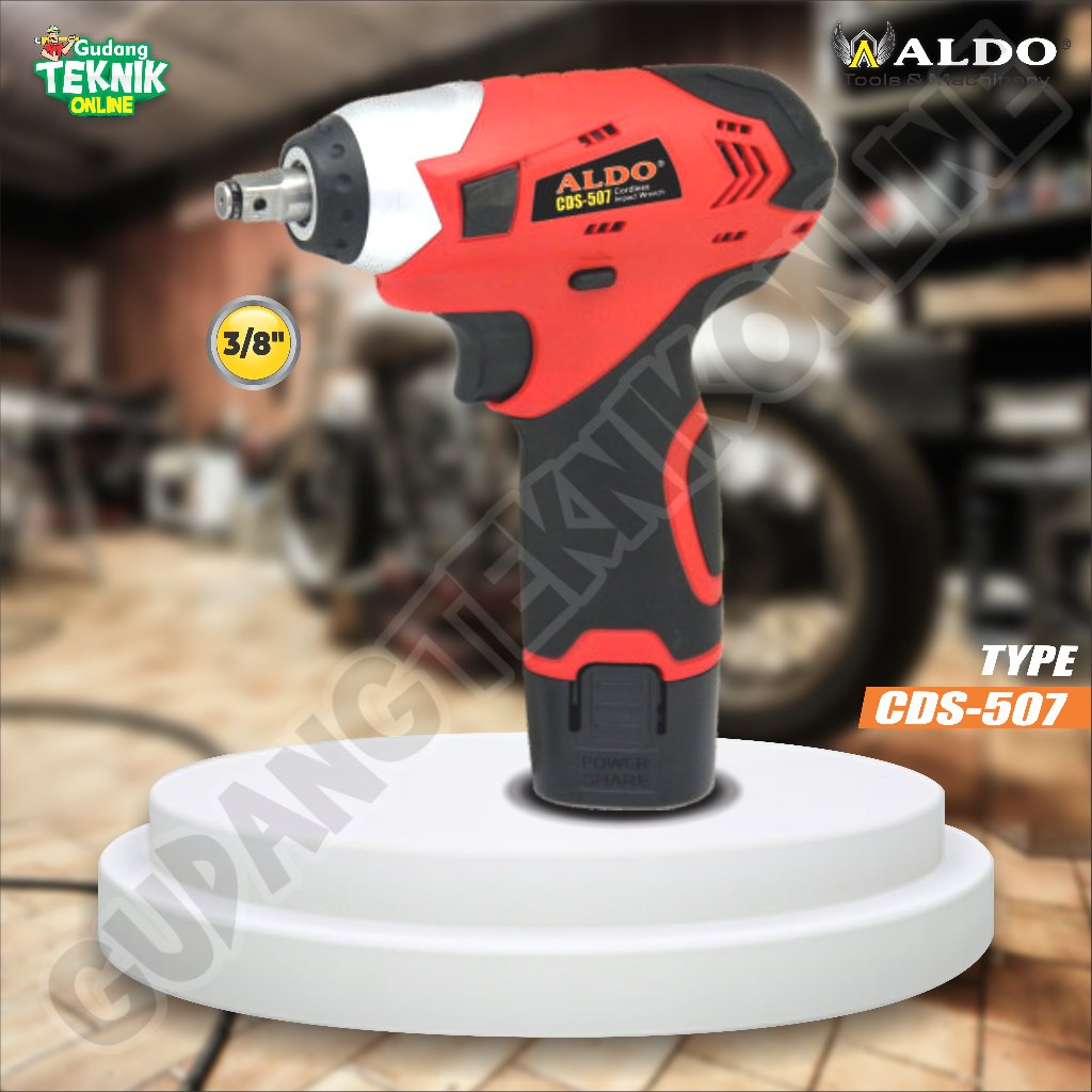 Mesin Bor Cordless Impact Wrench 3/8" ALDO CDS-507 / BOR BATERAI PLUS Cordless Impact Wrench ALDO CD