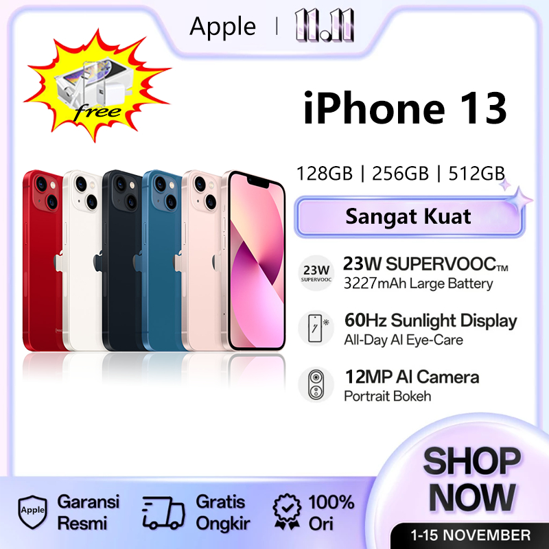 Apple iPhone 13 128GB丨256GB Second BEKAS ORIGINAL 100% MULUS NORMAL FULLSET Kondisi Perfect/iphone 1