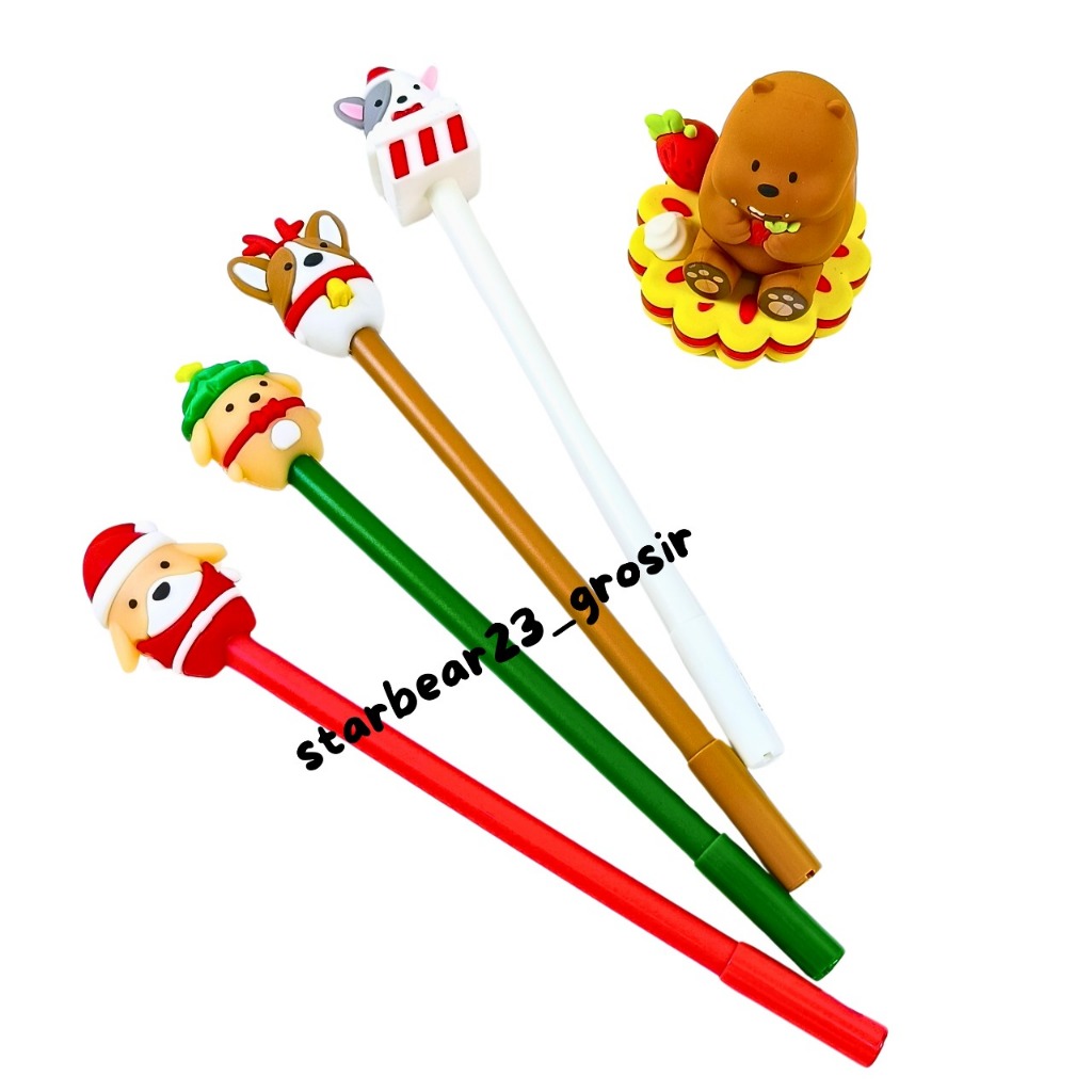 

bolpen gel Natal santa clause and white rabbit (CIA 619)