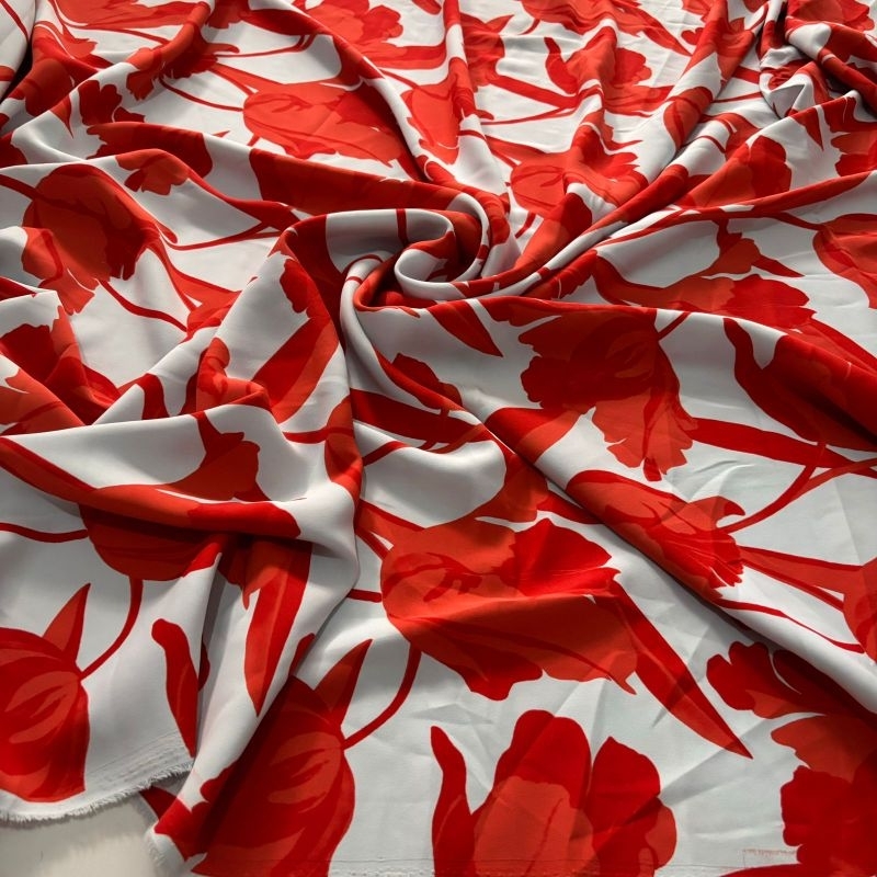 kain satin silk motif bunga premium // kain satin motif // kain meteran // harga persetengah meter