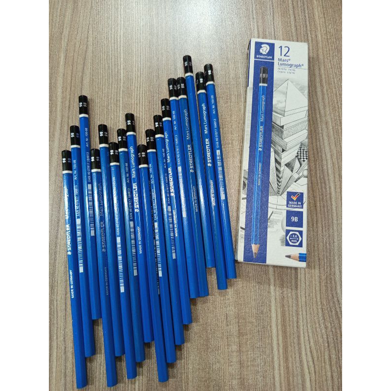 

PENSIL 9B STAEDTLER / PENSIL STAEDTLER MARS LUMOGRAPH 100 (9B) ORIGINAL MADE IN GERMANY