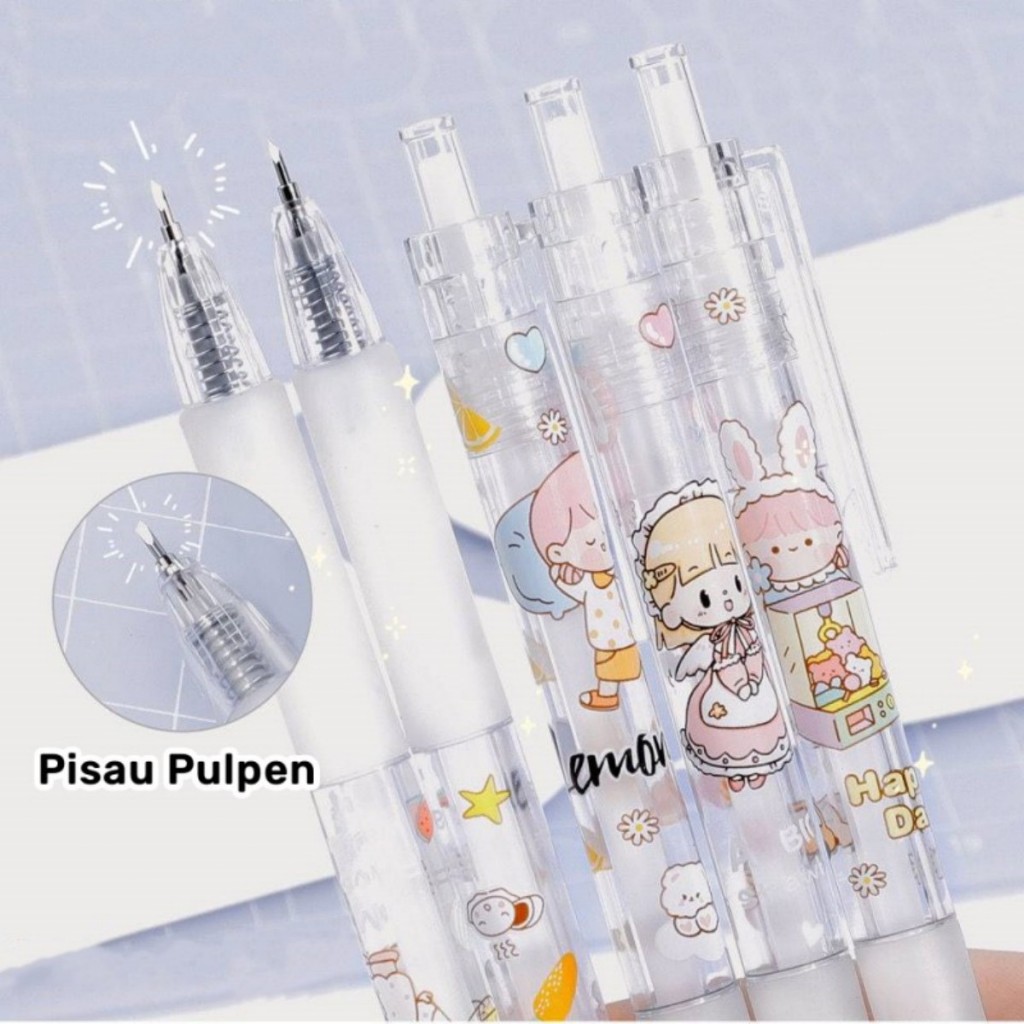 

Pisau Pulpen Mekanik Ukir Kertas Mini Pen Cutter DIY Stiker Import