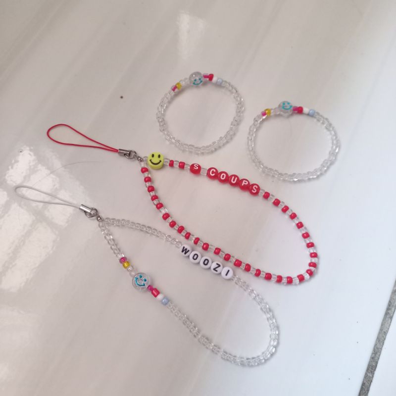 gelang dan strap hp kpop idol seventeen by Berlian_Craf