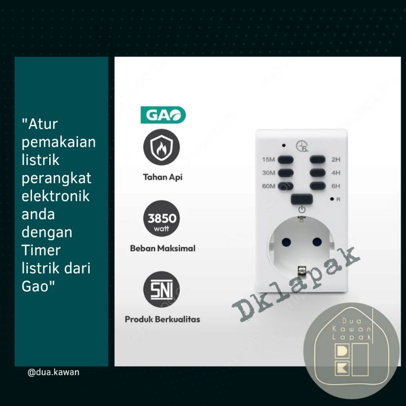Gao Stop Kontak Timer Manual