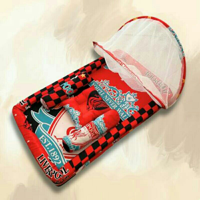 kasur bayi set kelambu bedcover premium