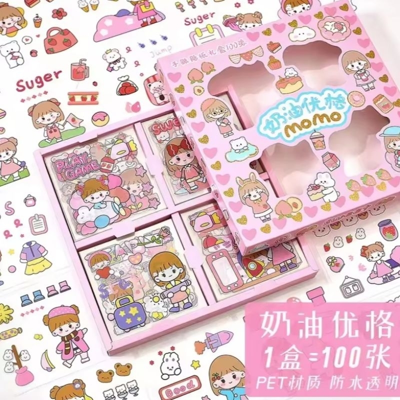 

Stiker momo box 100pcs stiker anak stiker lucu