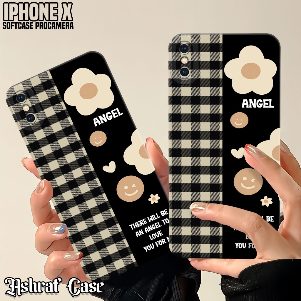 Case IPHONE X - Softcase Hp IPHONE X ( BUNGA ) Silikon Hp IPHONE X - Softcase Pro Camera IPHONE X - 
