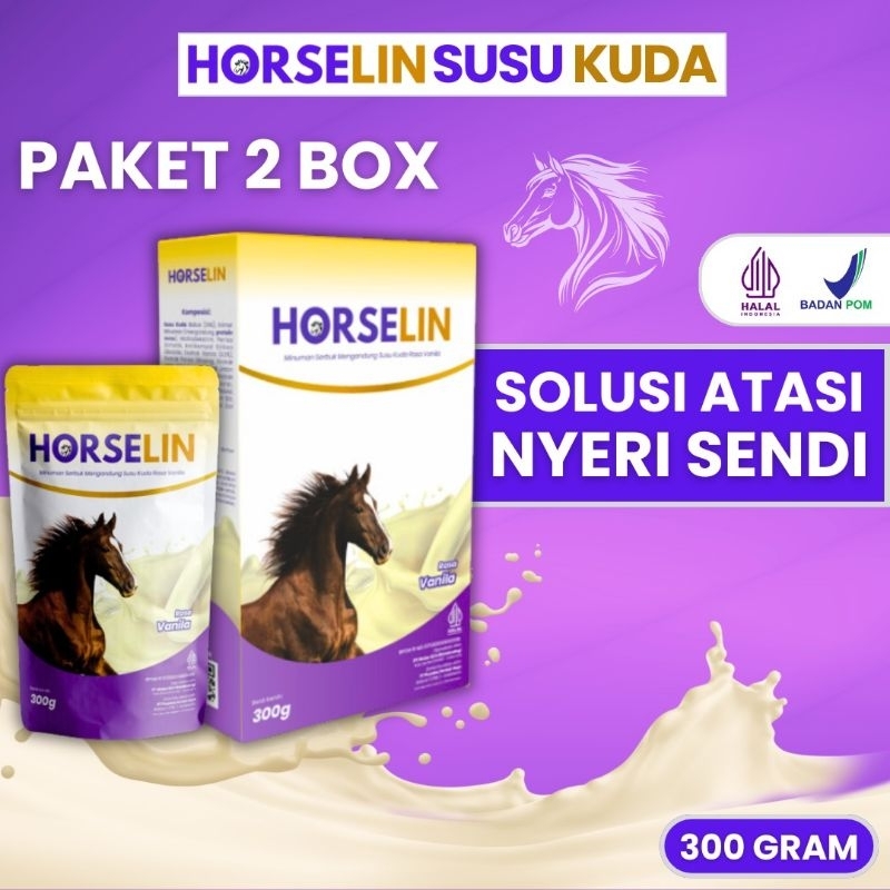 

Horselin Susu Kuda 2 Box - Solusi Sendi, Pegal Linu Dan Asam Urat
