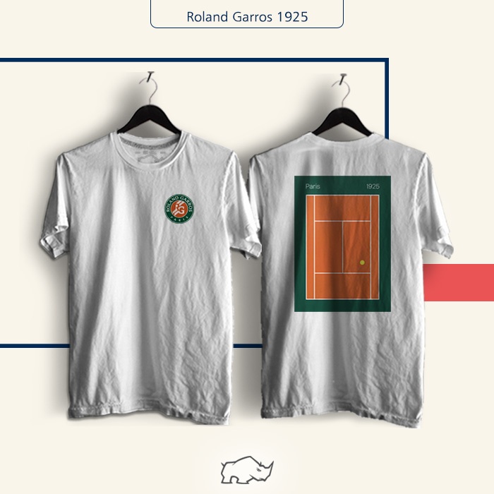 T-Shirt Tennis French Open Roland Garros Paris 1925 kaos turnamen tenis