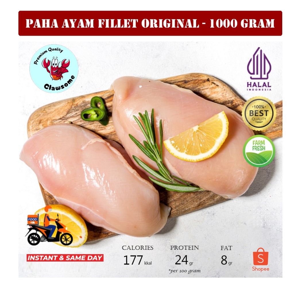 

Paha Ayam Fillet Frozen 1000 gr - Original