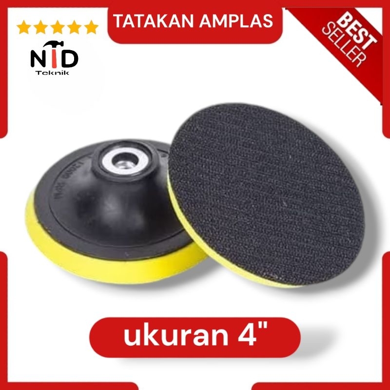 Tatakan Amplas Bulat 4 inch / Perekat Amplas / tempat amplas