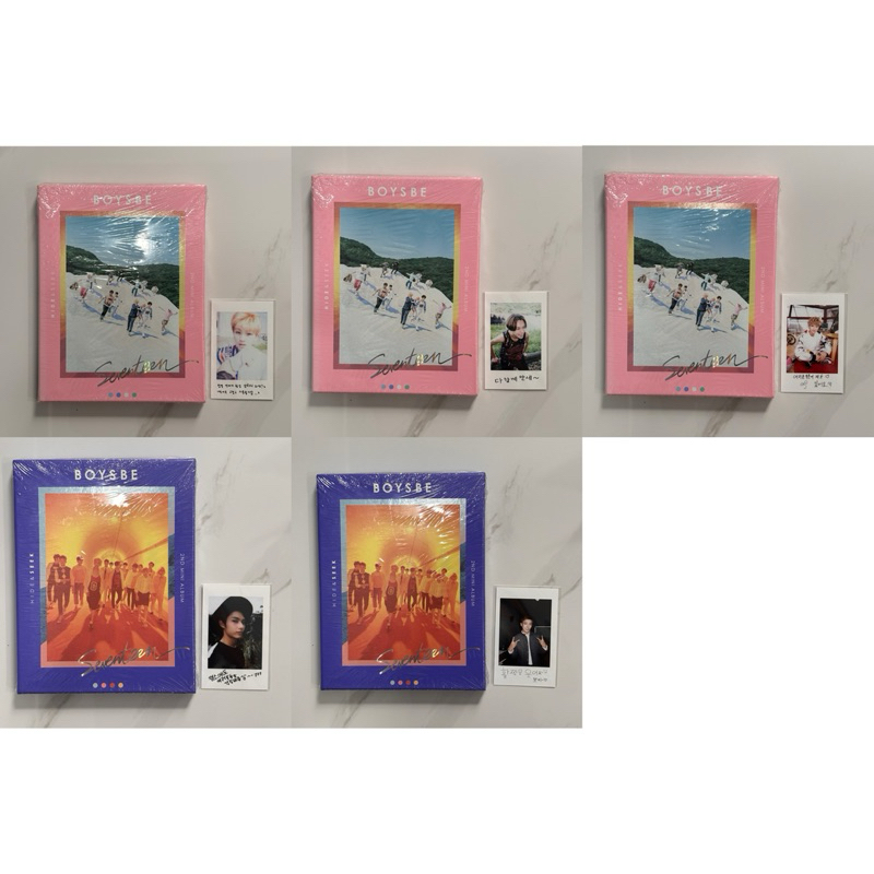 SEVENTEEN SVT 2ND MINI ALBUM BOYS BE FULL SET HIDE SEEK VER. PHOTOCARD WOOZI VERNON THE8 JUN DK PREL