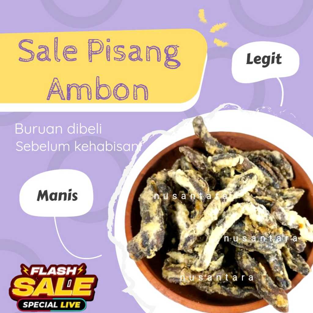 

Sale Pisang Ambon Manis Legit / Sale Pisang Jari Cemilan