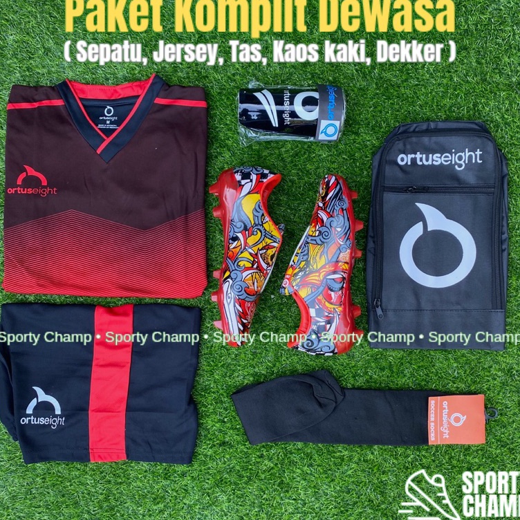 Baru Kekinian  Paket Sepatu Sepak bola Ortus Bima Lengkap Paket Komplit Sepatu Sepakbola Ortuseight 