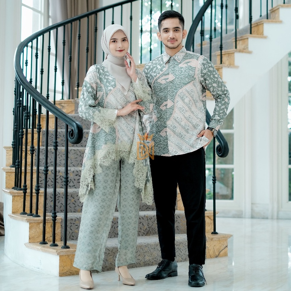 COUPLE TUNIK MANUHARA LACE by Diana Batik Trusmi