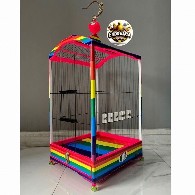 BRO SANGKAR | SANGKAR GEPENGAN 38×43 CM RUJI SENAR SANGKAR BRO DECAL RAINBOW