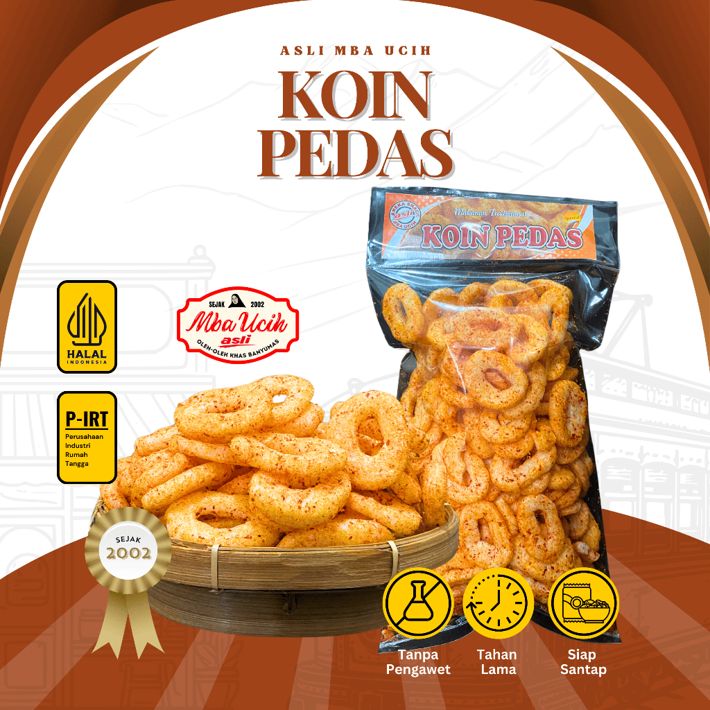 

Koin Pedas Asli Mba Ucih Oleh Oleh Khas Banyumas