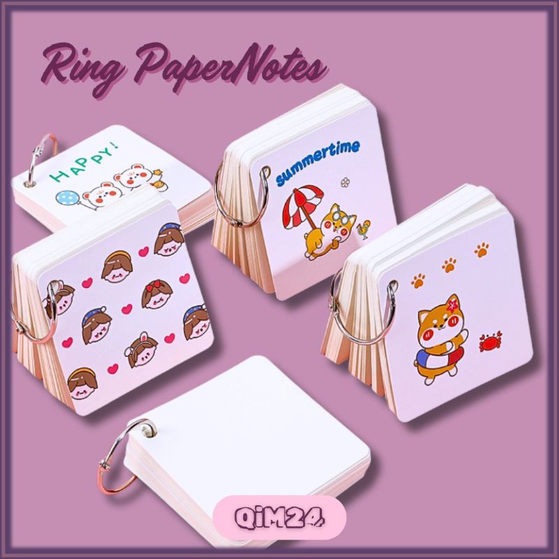

Ring Paper Notes - Kertas Catatan Dengan Ring Pengait - Kertas Catatan Pengingat - Stationery - Perlengkapan Sekolah - Peralatan Kantor - QiM24
