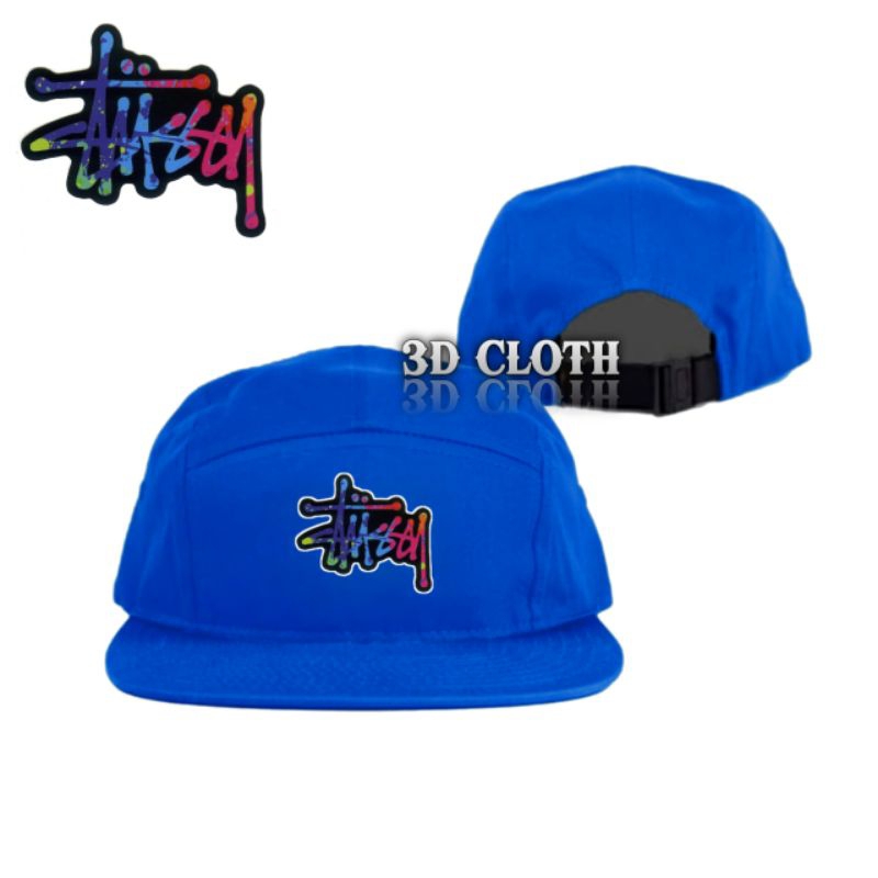 Topi 5 Panel Stussy - Five Panel Snapback Hat Caps - Topi Lima Panel Distro Pria