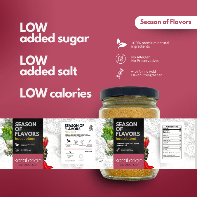 

[BUMBU DIET SOF] Karai Season of Flavors - Spicy Dry Rub Spices Houseblend Bumbu Diet Marinasi