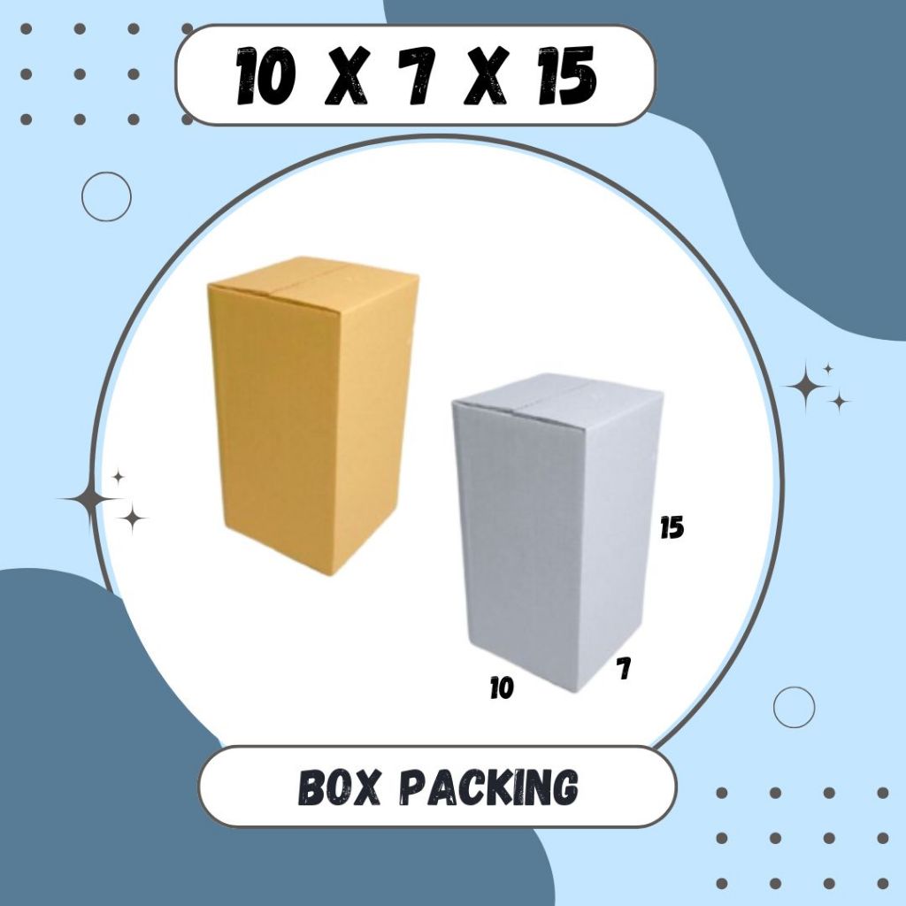 

Box 10x7x15 Packing A1 Dus Karton Kardus Kotak Kemasan Sparepart Assesoris