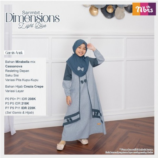 NBRS | DRESS GAMIS ANAK DIMENSIONS LIGHT PURPLE D20P