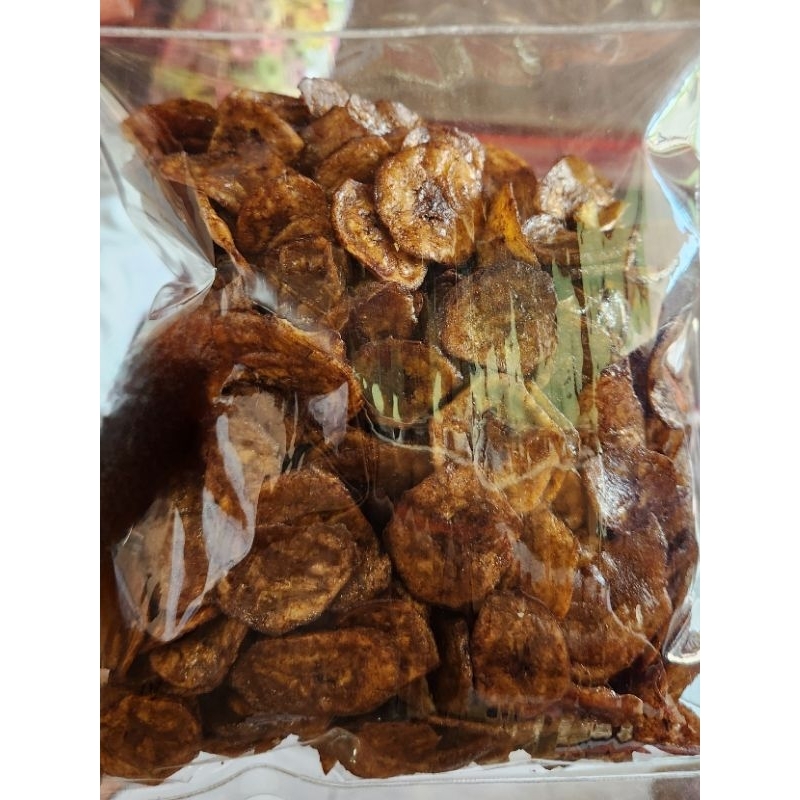 

Keripik pisang manis coklat tipis renyah