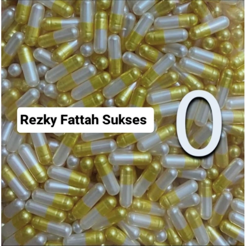 Kapsul Kosong 0 Kuning Putih Metalik Isi 1000 Butir