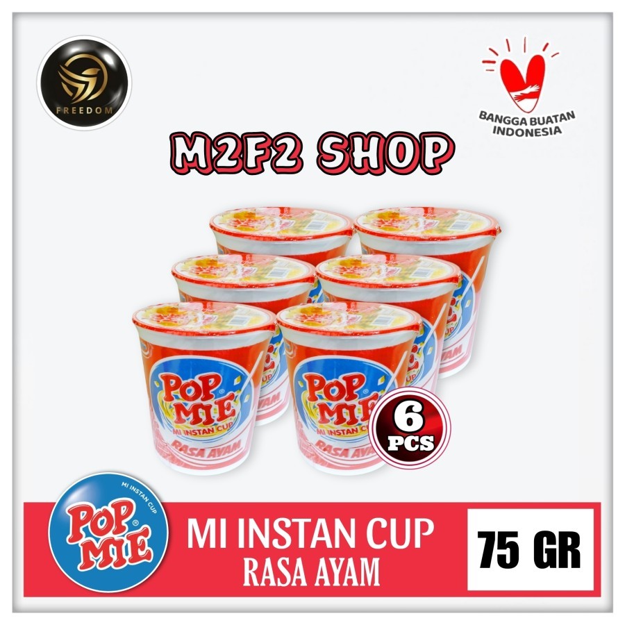 

POP MIE | Mi Instant Cup Kuah Rasa Ayam - 75 gr (Kemasan 6 Pcs)