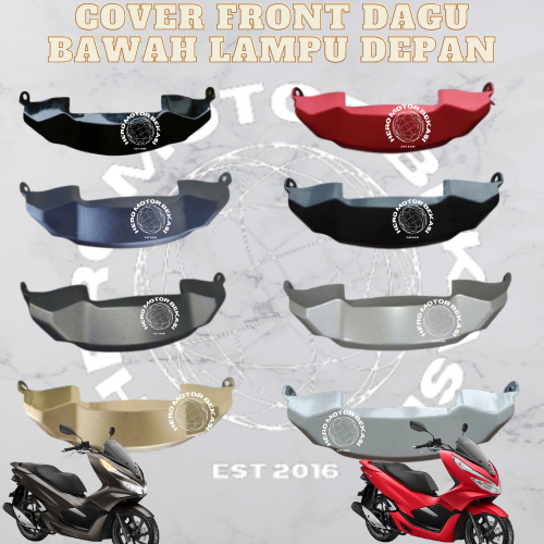 MBH195 cod Cover front center dagu bawah lampu depan PCX 150 K97 lokal hitam putih hitam doff biru
