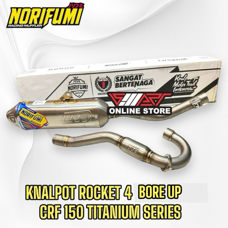 KNALPOT NORIFUMI ROCKET 4 TITANIUM BORE UP CRF 150