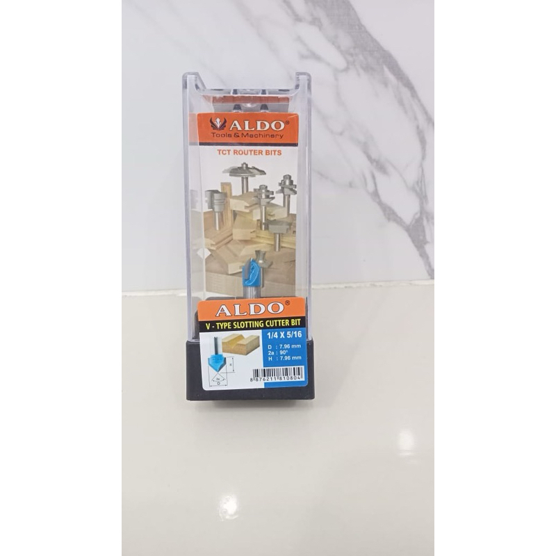 MATA ROYER ROUTER V GROVING GROOVING ACP HPL 1/4" x 8MM (5/16") ALDO