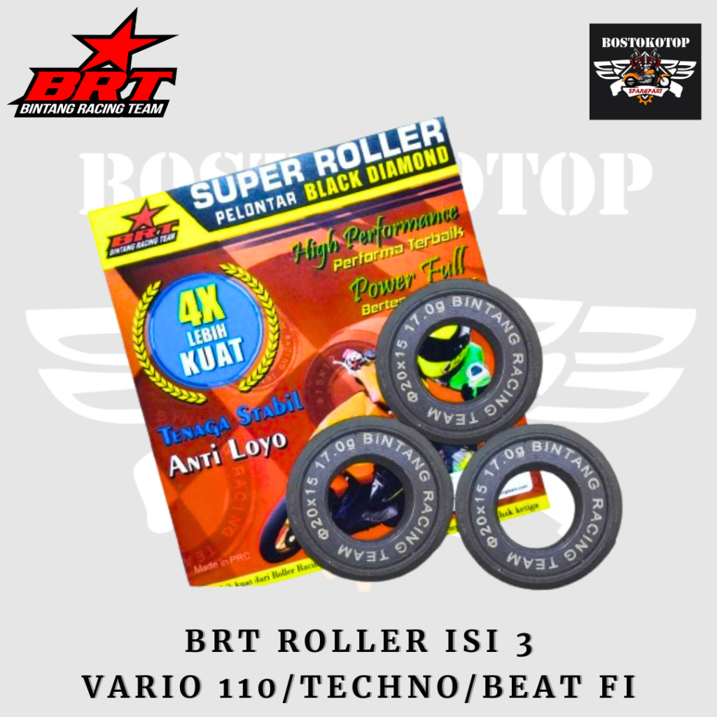 BRT Roller Loler Set Isi 3 Biji Vario 110 Techno Beat Fi Pop Scoopy SPACY FI 8 9 10 11 13 Gram Origi