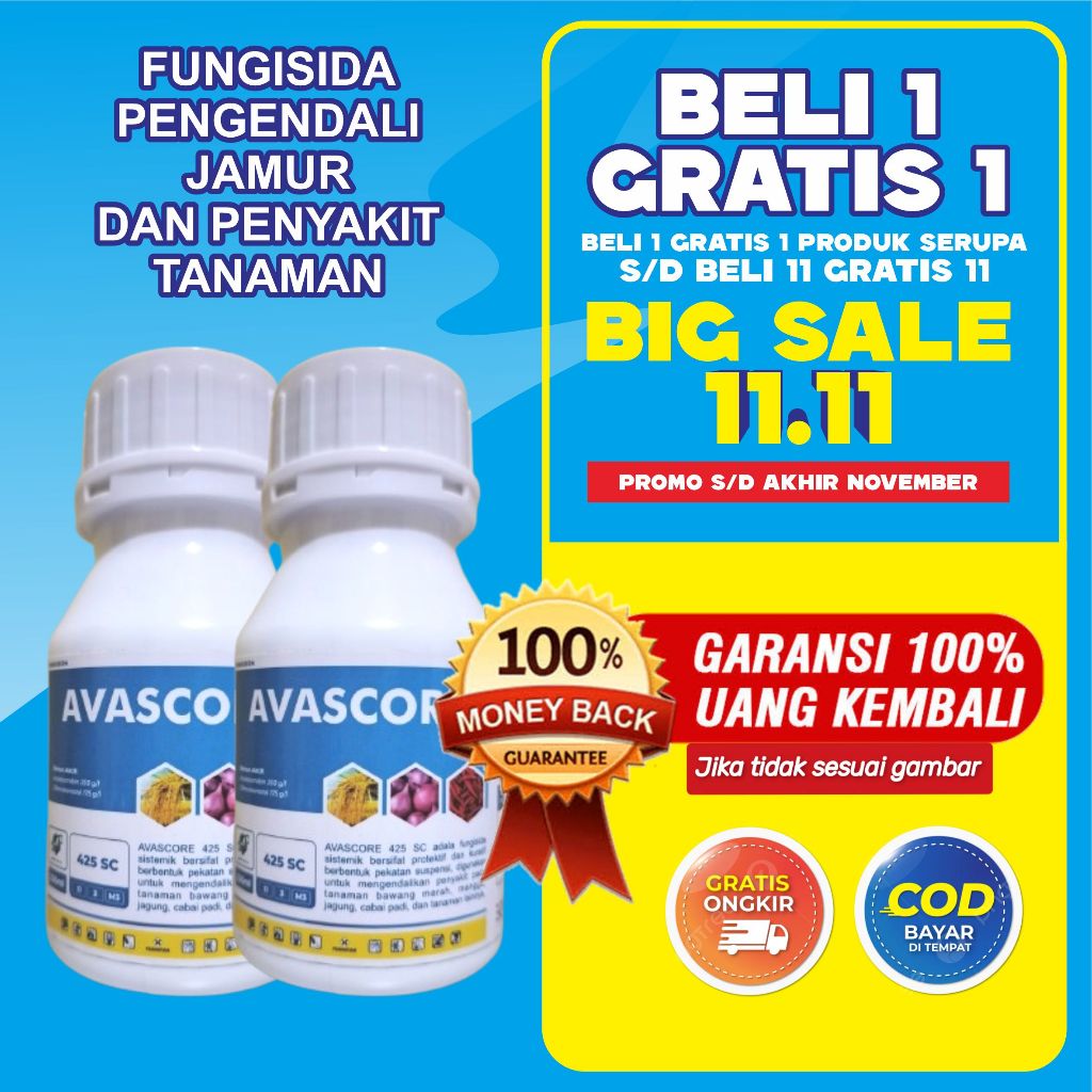 AVASCORE 425 SC 250ML - FUNGISIDA AZOKSISTROBIN/DIFENOKONAZOL UNTUK PENGENDALIAN JAMUR PADA TANAMAN