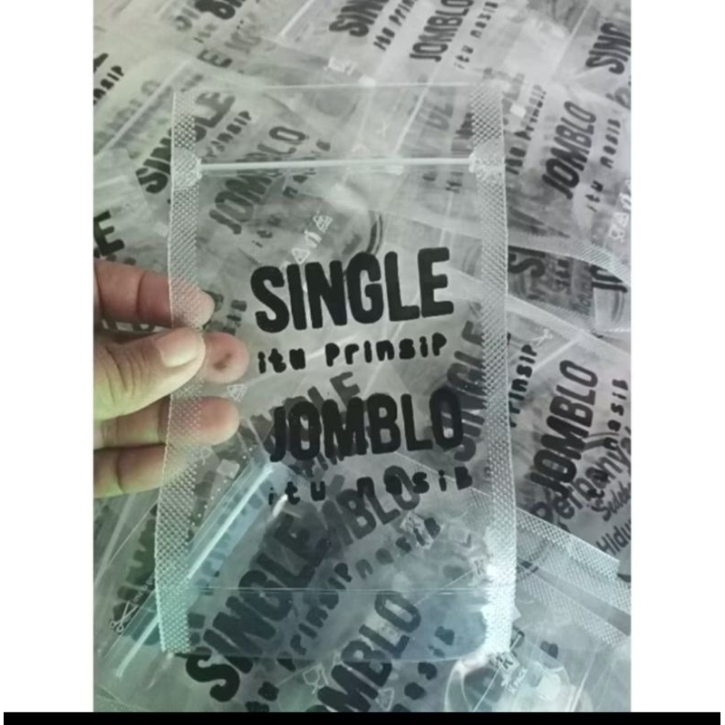 Plastik Standing Pouch Sablon Tulisan Karakter BluTop, Polos uk 10 x 17, Plastik Es Pouch, Plastik B