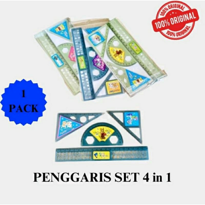 

PENGGARIS Set Plastik 4in1 (Pak Kecil isi 4pcs)