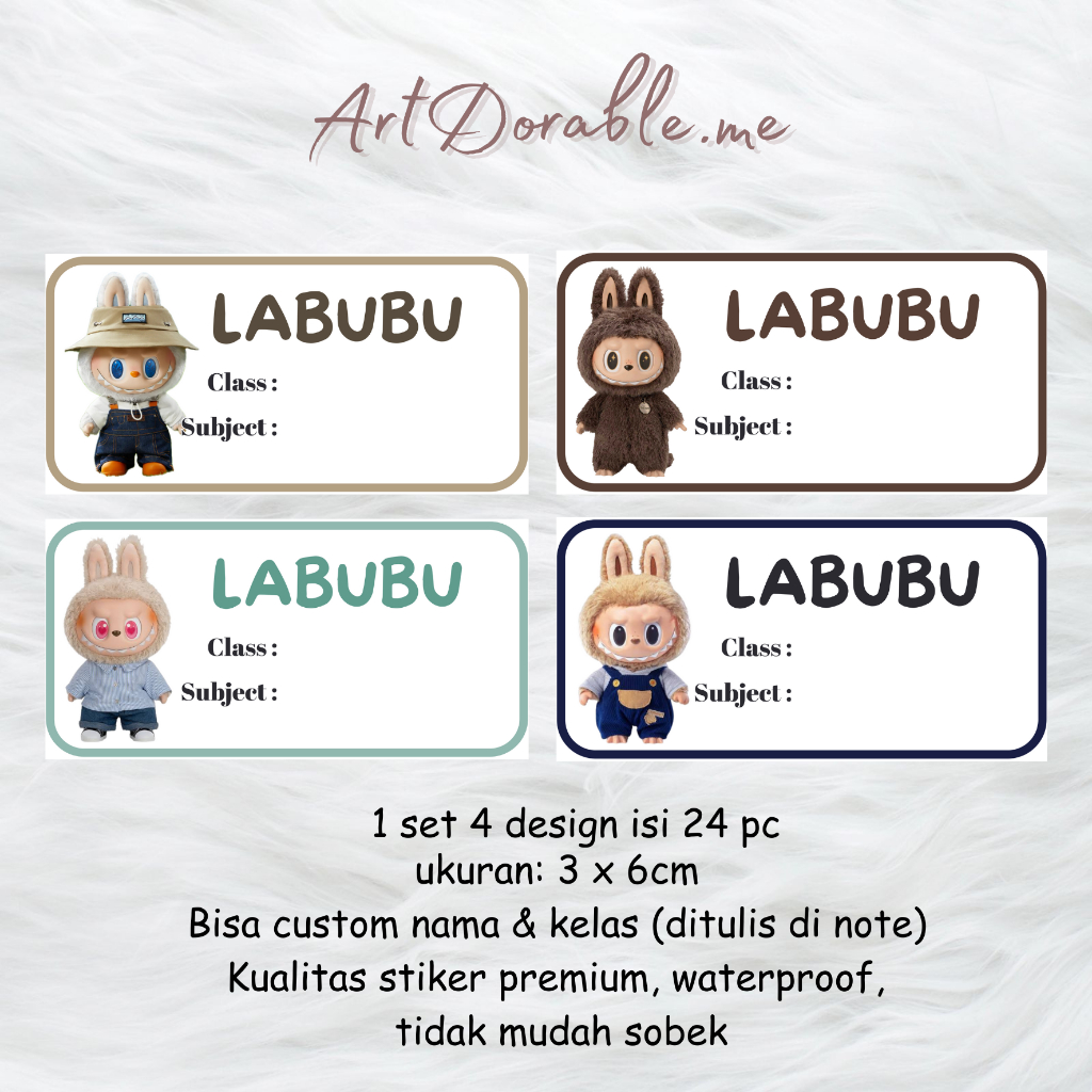 

Sticker Nama Buku Sekolah Anak Perempuan Custom