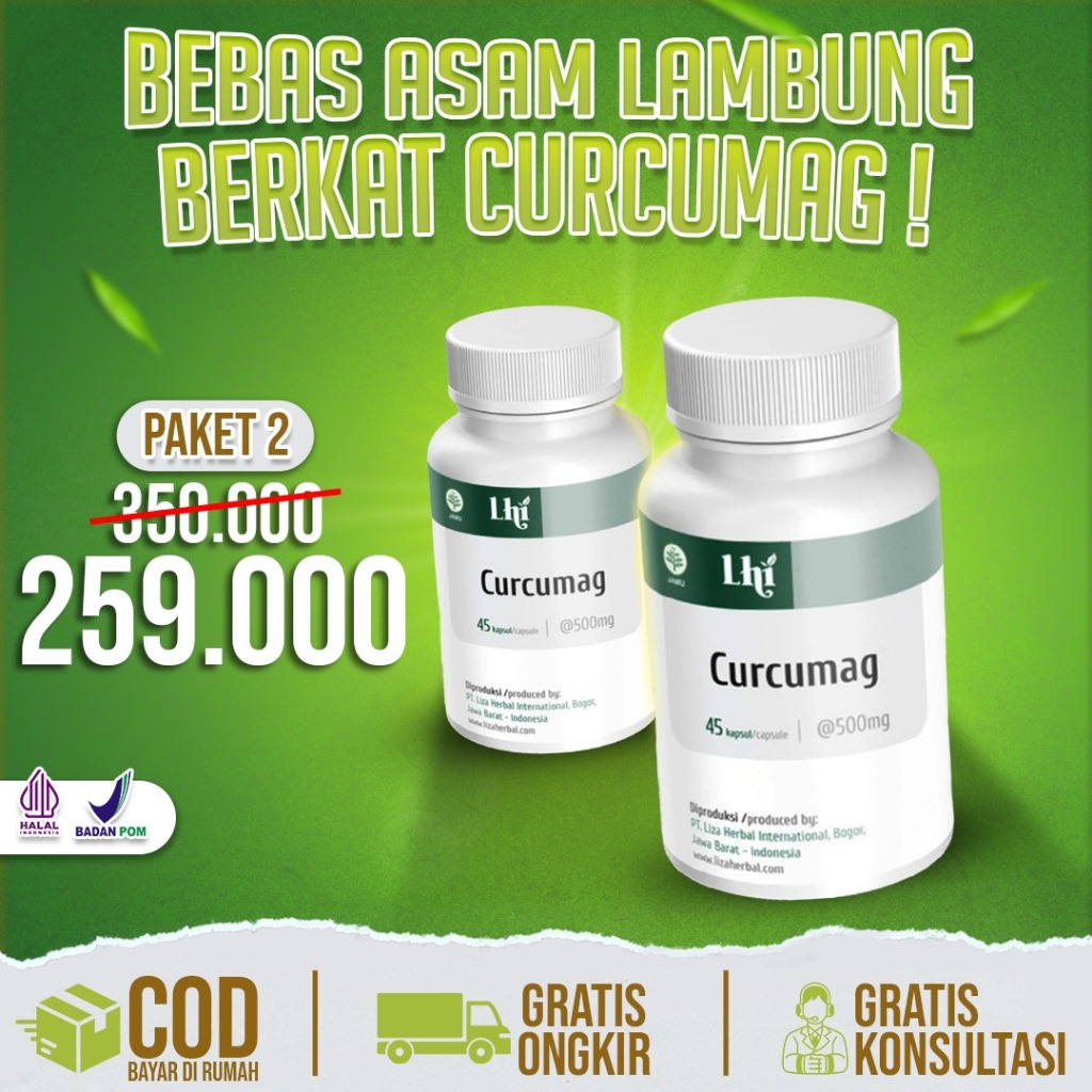 Curcumag Obat Herbal Mengatasi Maag, Gangguan Lambung, GERD, Terdaftar BPOM