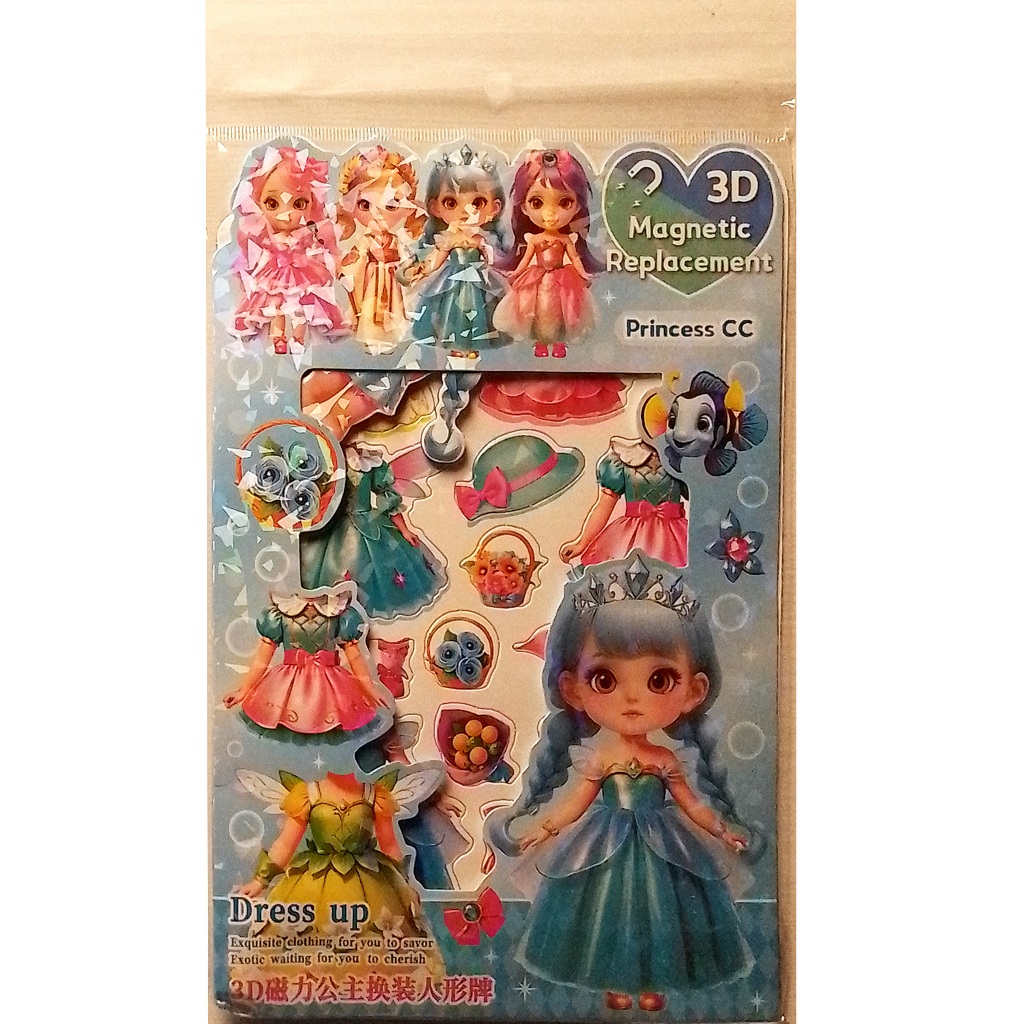 

Stiker Magnet Paper Doll Dress Up Ganti Baju DIY 3D Magnetic Melody Kuromi Princess