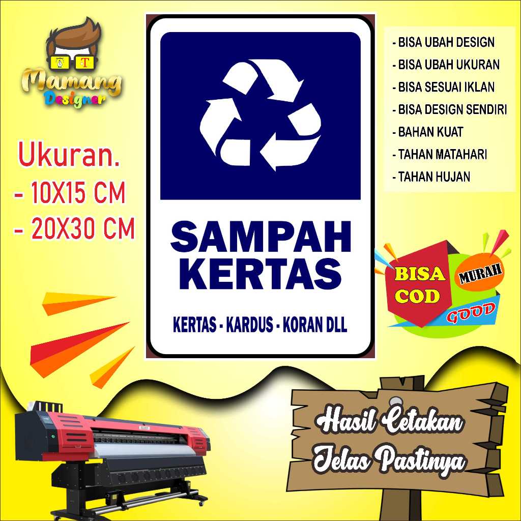 

Cetak Sticker Model Terbaru Untuk Sampah Jenis Kertas Biru
