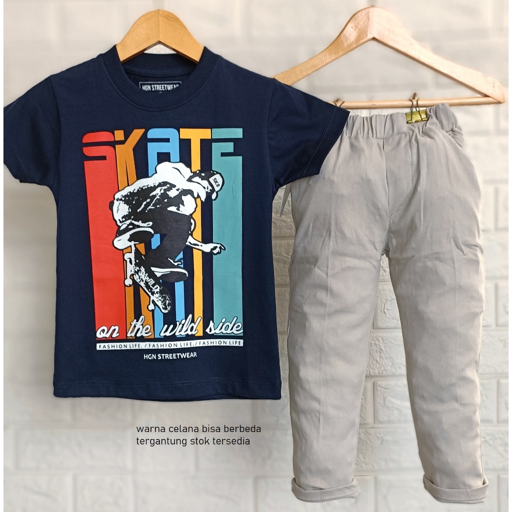 Setelan Anak Laki Laki 4 Tahun Baju Anak Cowok Celana Panjang Katun Anak 2 Tahun Pakaian Anak Laki H