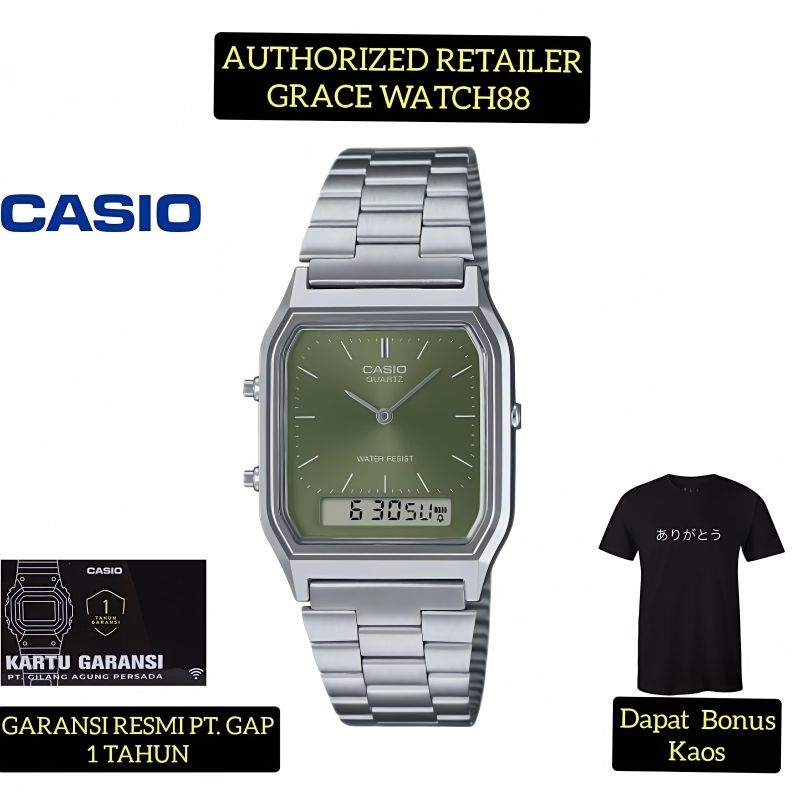 Jam tangan wanita casio Aq-230a-3amqydf casio original aq-230a-3 casio vintage