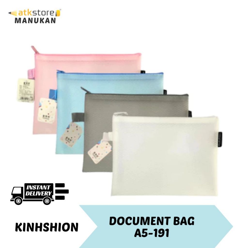

Kinhshion Document Bag A5-191 - Eva Matte Storage Bag Tas Model Jaring Waterproof Kosmetik Toiletaries Travel Multifungsi ukuran A5