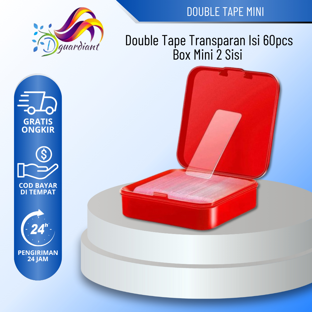 

DOUBLE TAPE MINI ISI 60PCS BOX TRANSPARAN 2 SISI / LAKBAN MINI BENING 60 PCS SERBAGUNA / NANO TAPE MINI ISI 60PCS