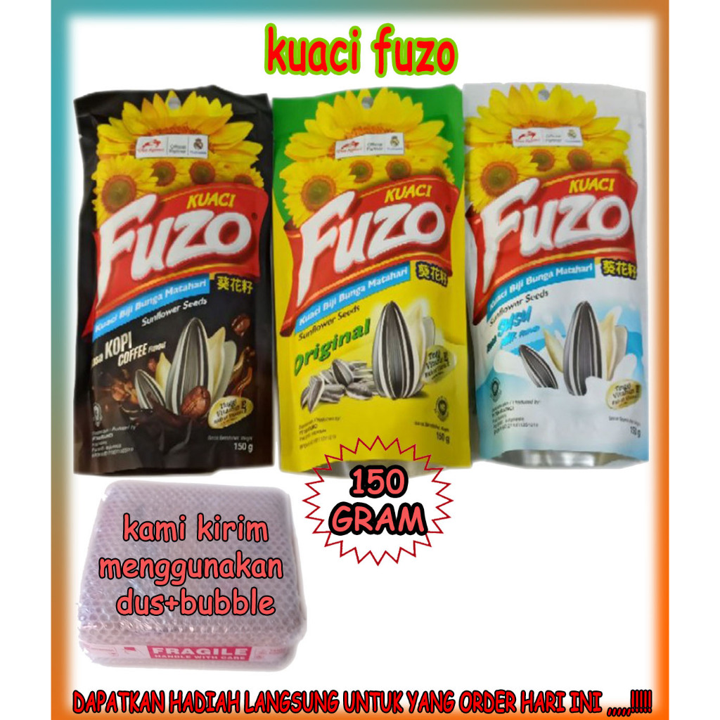 

Kuaci Fuzo dua Kelinci 140 dan 150 Gram