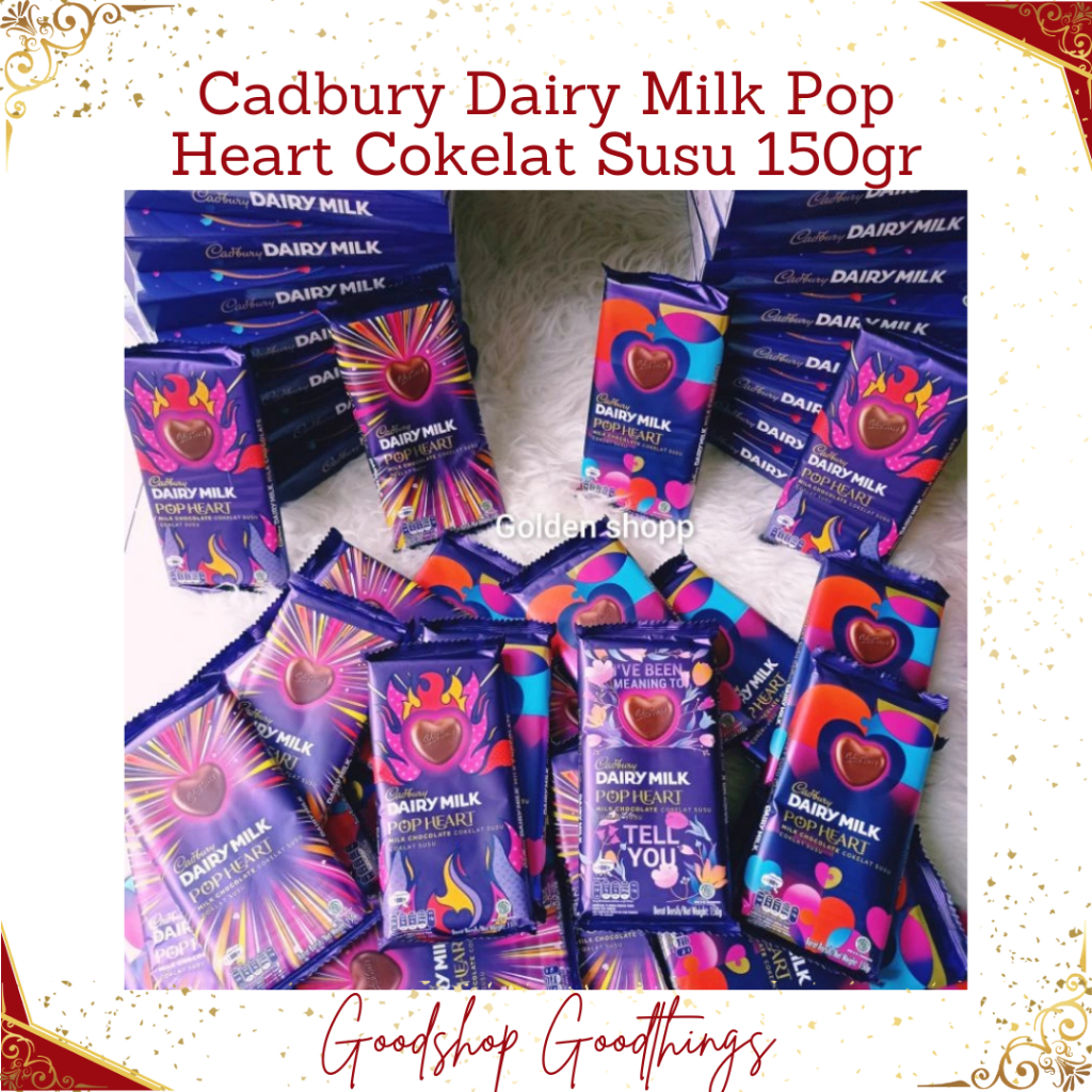 

Cadbury Dairy Milk PoP Heart Cokelat Susu 150 Gr